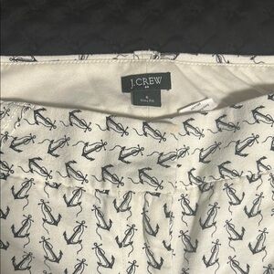 J. Crew White Anchor Print Women's Shorts